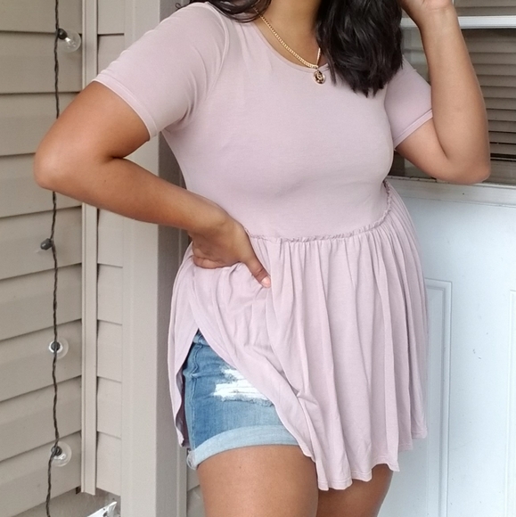 LILAC PURPLE TUNIC TOP - Picture 2 of 8